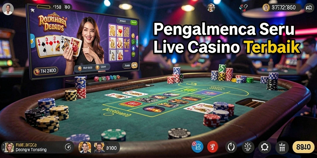 Screenshot gameplay Live Casino 8180 menunjukkan suasana kasino yang mendebarkan.