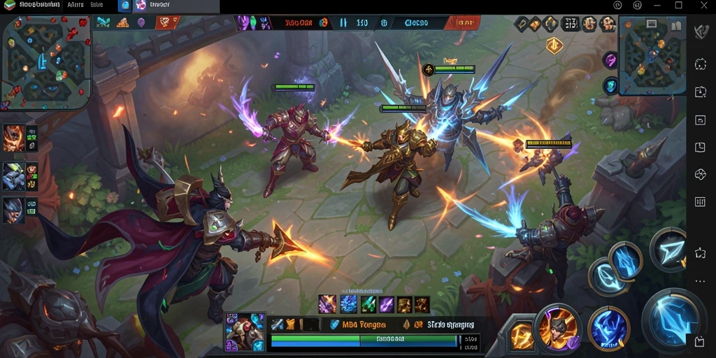 Screenshot menunjukkan karakter-karakter yang sedang bertempur dalam API77.