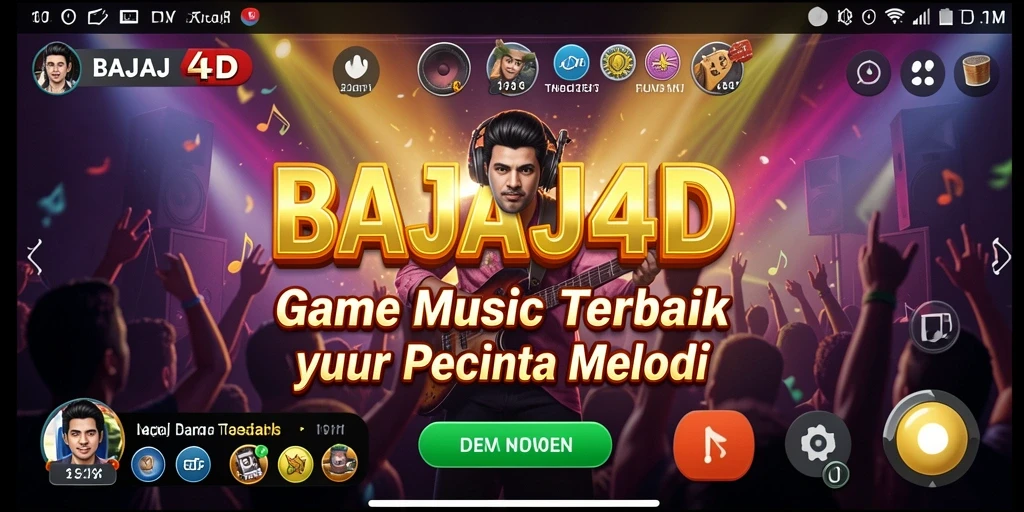 Tampilan gameplay menarik dengan berbagai pilihan lagu dan tantangan.