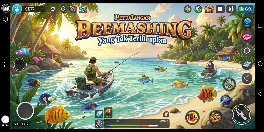 Screenshot gameplay GT777 menunjukkan pengalaman memancing yang realistis dan seru.