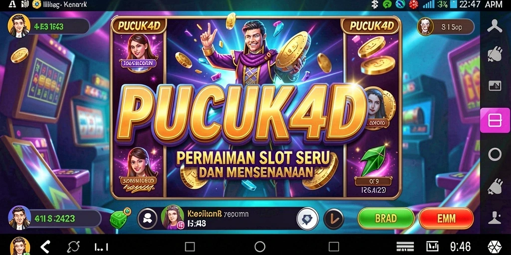 Tampilan gameplay seru dari aplikasi PUCUK4D dengan mesin slot menarik.
