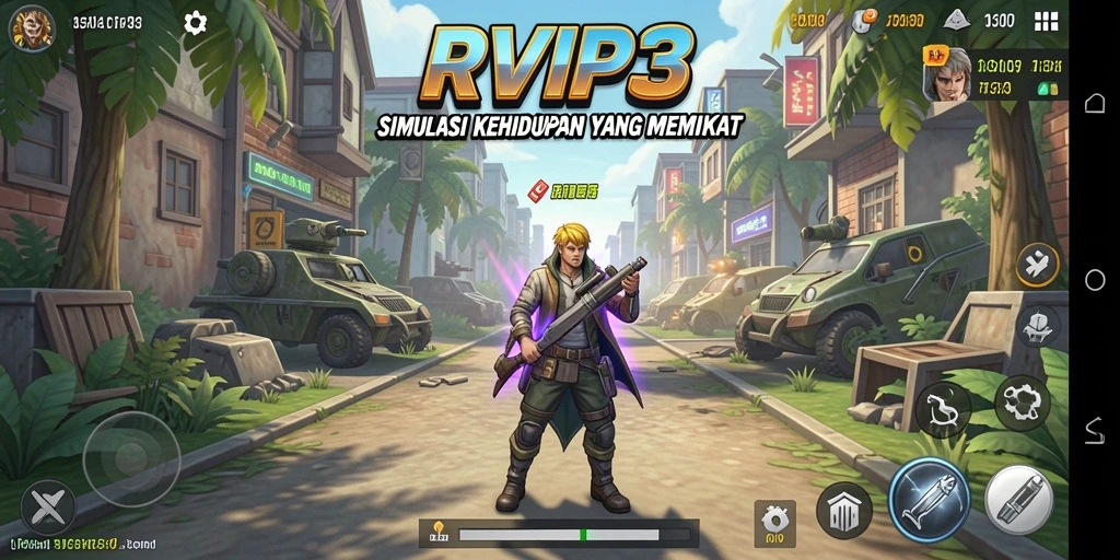 Tampilan gameplay RVIP3 yang menakjubkan dan interaktif.