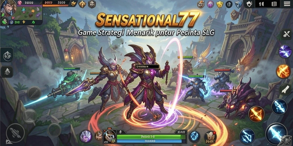 Tampilan gameplay SENSATIONAL77 yang mendebarkan dan strategi SLG yang menarik.